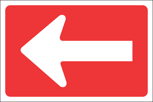 R4.1 - One-Way Left Road Sign