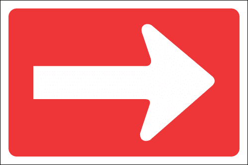 R4.2 - One-Way Right Road Sign