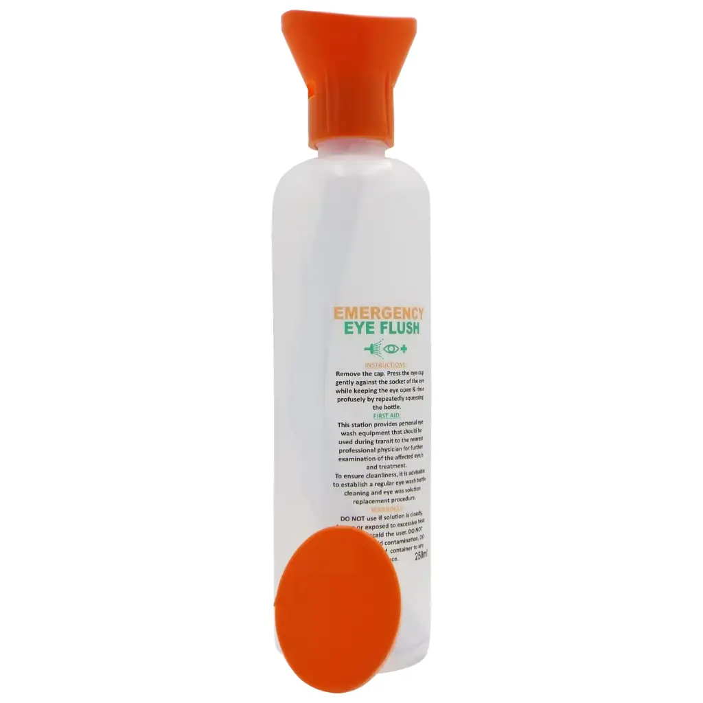 Emergency Eyewash Bottle – 250ml with Eye Bath Top