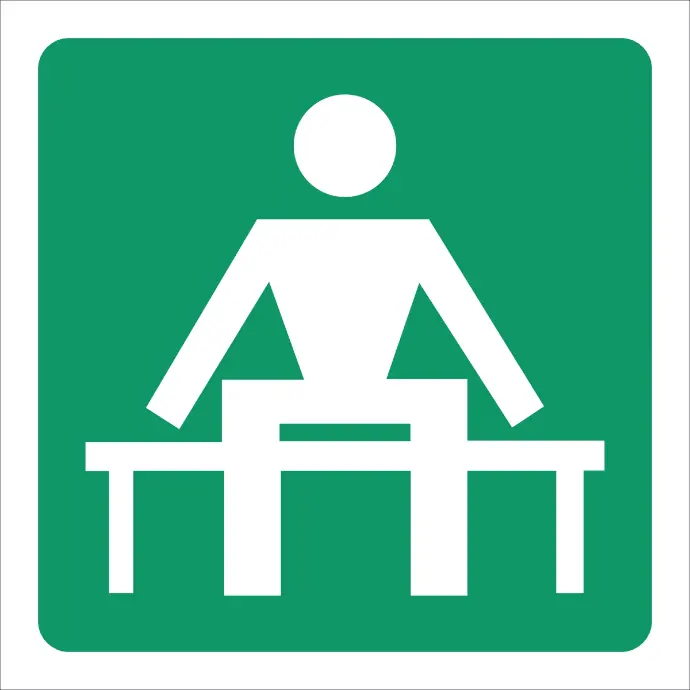 GA14 - SABS Waiting area safety sign
