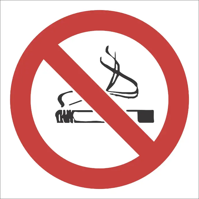 FR2 - No Smoking Safety Sign