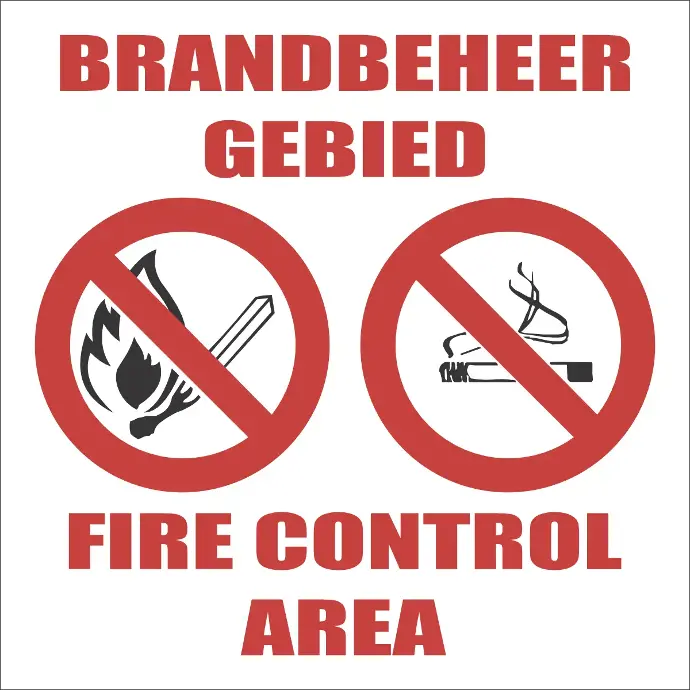 FR4 - Fire Control Area Safety Sign
