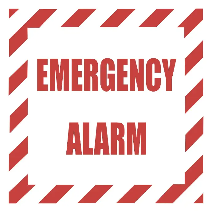FR8 - Emergency Alarm Safety Sign
