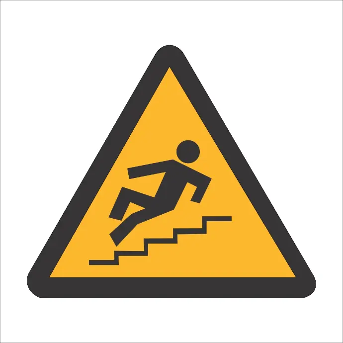 WW22 - SABS Slippery Steps Hazard Safety Sign