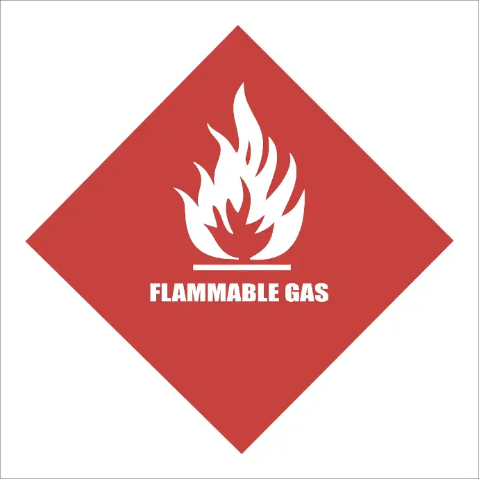 FR9 - Flammable Gas Safety Sign