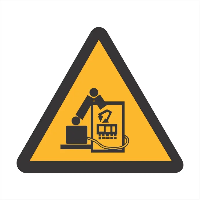 WW34 - SABS Beware of robot safety sign