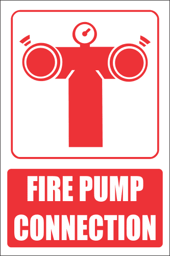 FB8E - Fire Pump Connection Explanatory Safety Sign