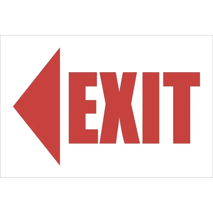 FR13 - Exit Left Safety Sign