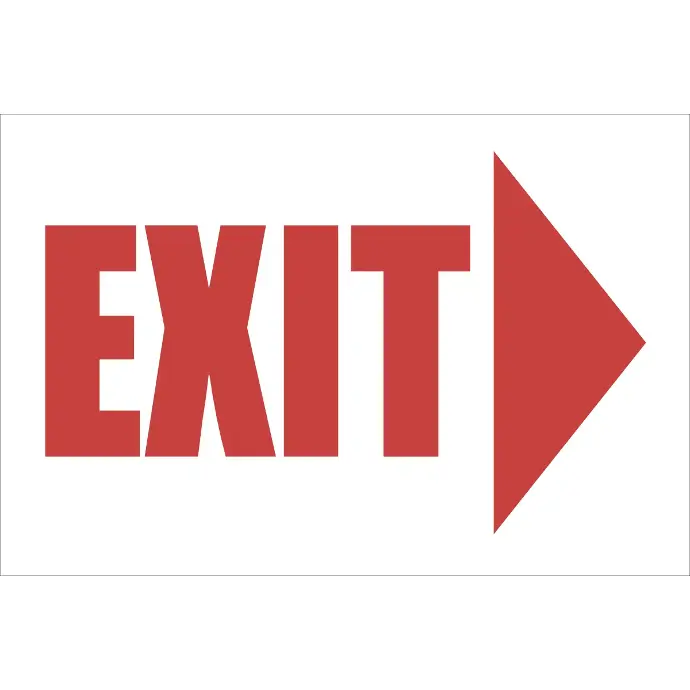FR14 - Exit Right Safety Sign