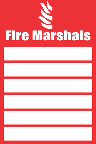 FR34 - Fire Marshals Safety Sign