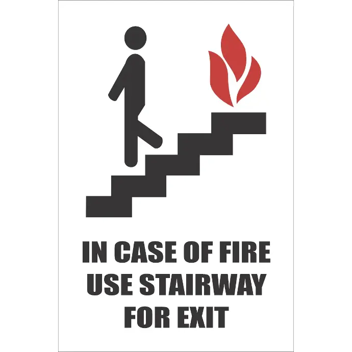 FR45 - Use Stairway Safety Sign