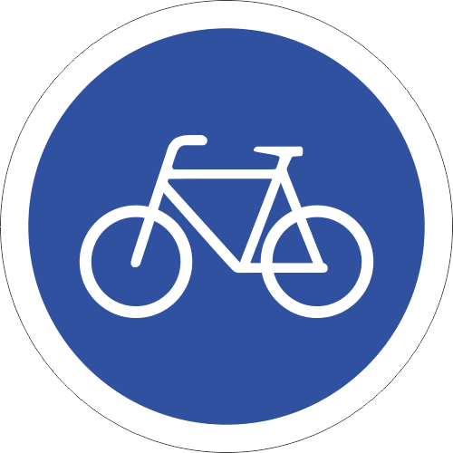 R111 - Cyclists Only Road Sign