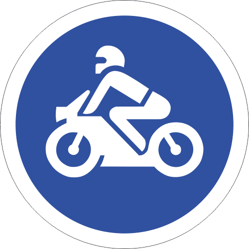 R116 - Motorcycles Only Sign