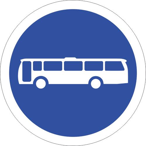 R121 - Busses Only Road Sign