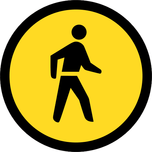 TR110 - Temporary Pedestrians Only Road Sign