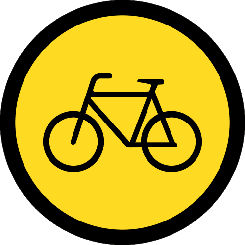 TR111 - Temporary Cyclists Only Road Sign