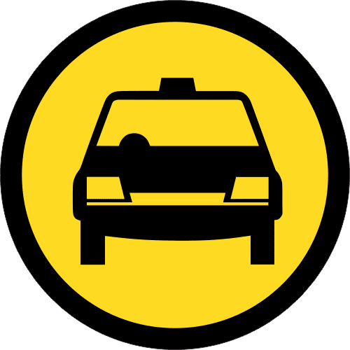 TR118 - Temporary Taxis Only Road Sign
