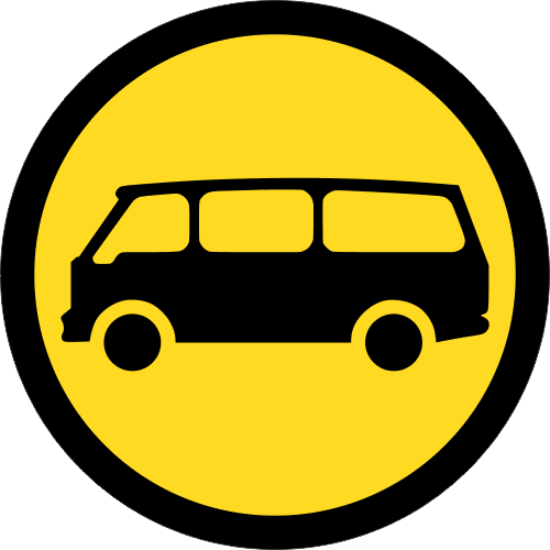 TR119 - Temporary Mini Busses Only Road Sign