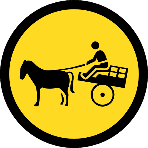 TR131 - Temporary Animal Drawn Vehicles Only Road Sign