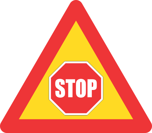 TW302 - Temporary Traffic Stop Control Ahead Road Sign