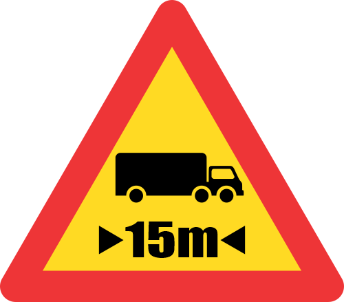 TW321 - Temporary Length Restricted Road Sign