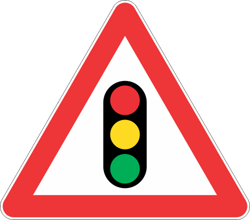 W301 - Traffic Signals Ahead Road Sign