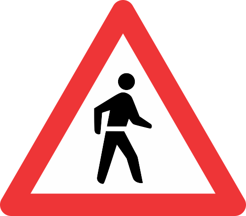 W307 - Pedestrian Road Sign