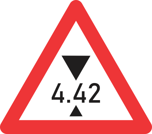 W320 - Height Restricted Road Sign