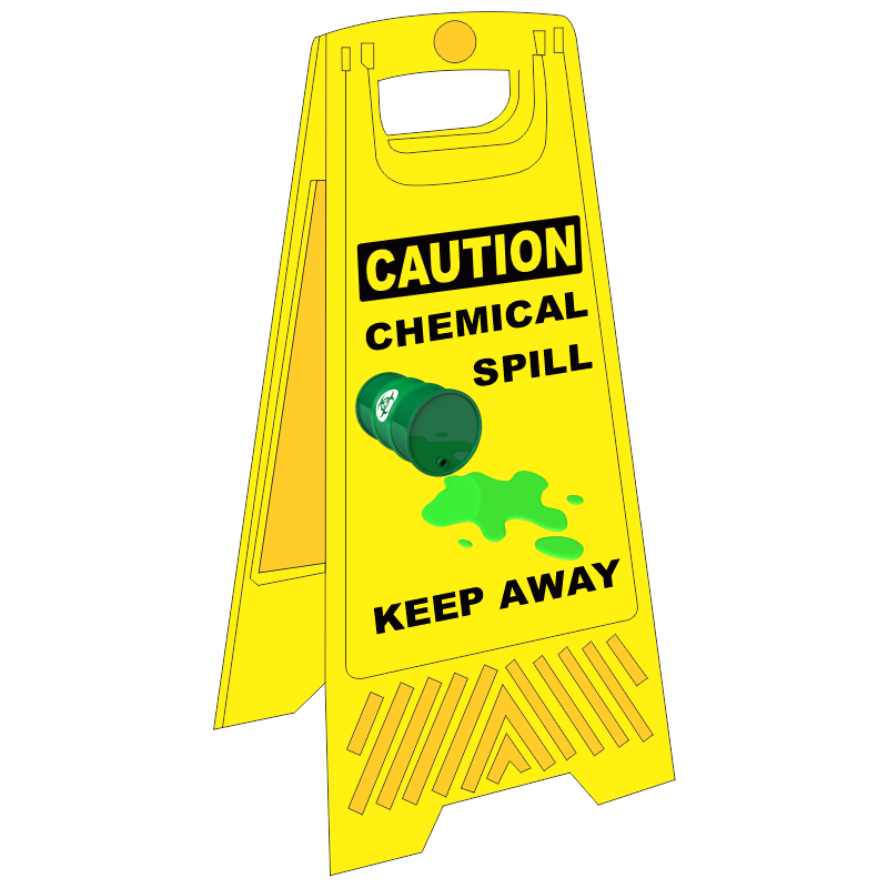 FS37 - Chemical Spill A-Frame Floor Stand
