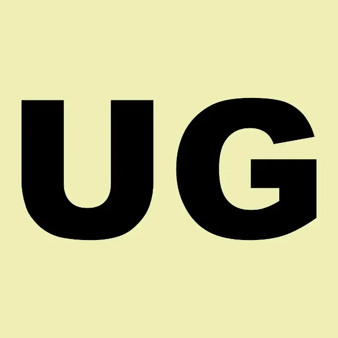 FLUG - Floor Number UG - Black Photoluminescent Sign (Glow In The Dark)