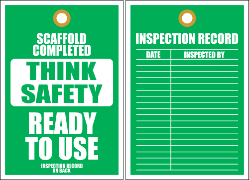 STS1 - Scaffold Completed Tag