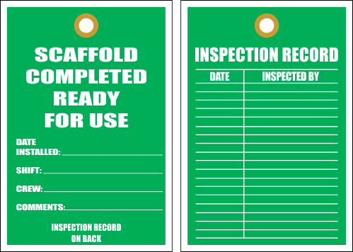 STS5 - Scaffold Completed Tag