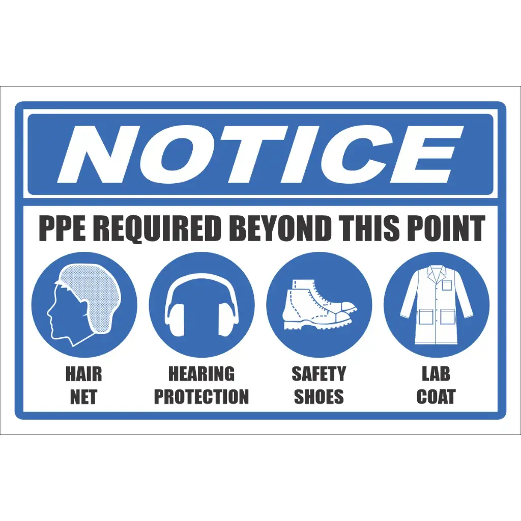 NT22 - PPE Notice Sign