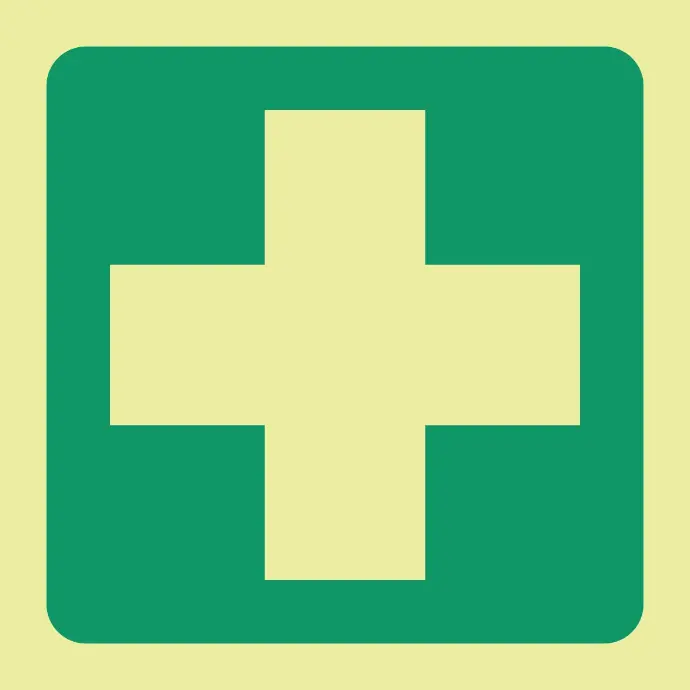 E7 - SABS Photoluminescent first aid safety sign