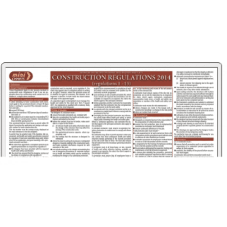 OHS Construction Regulation,2014 Poster