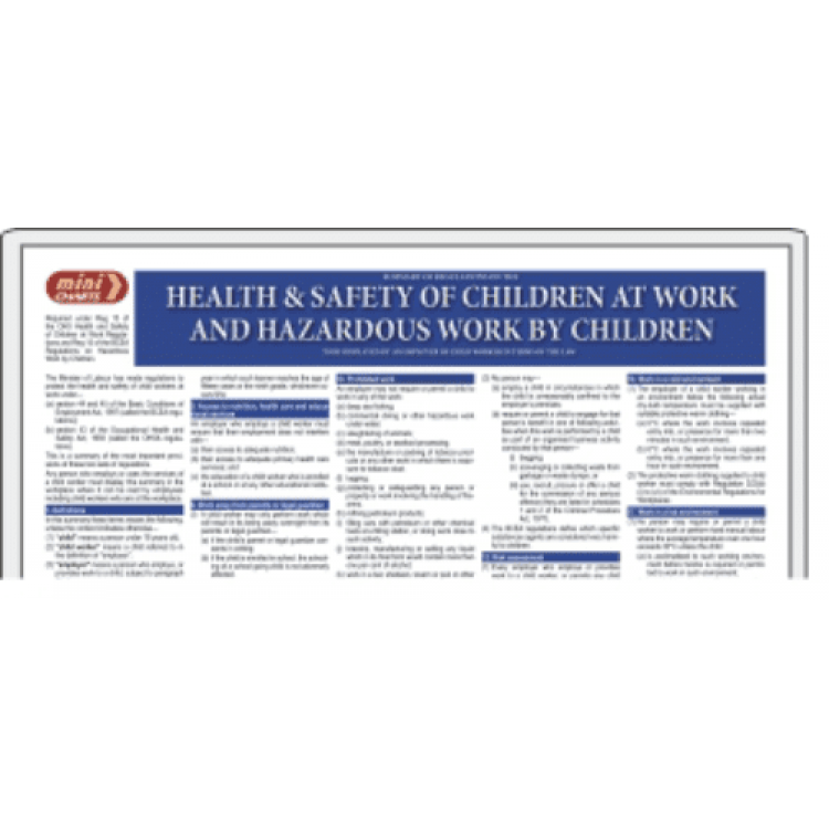 Health & Safety of Children at Work Poster