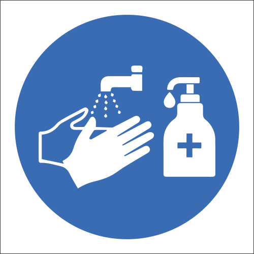H23 - Wash And Sanitise Hands Sign