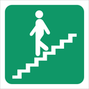 GA17L - SABS Stairs going down left safety sign