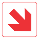 FB15 - 45 Deg Arrow Red Safety Sign