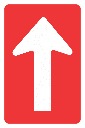 R4.3 - One-Way Straight-On Road Sign