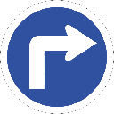 R109 - Turn Right Road Sign