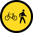 TR112 - Temporary Cyclists And Pedestrians Only Road Sign