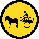 TR131 - Temporary Animal Drawn Vehicles Only Road Sign