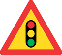 TW301 - Temporary Traffic Signals Ahead Road Sign