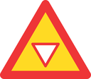 TW303 - Temporary Traffic Yield Control Ahead Road Sign