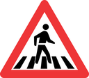 W306 - Pedestrian Crossing Road Sign