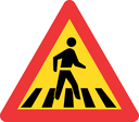 TW306 - Temporary Pedestrian Crossing Road Sign