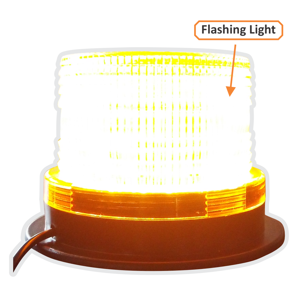 LED Strobe Light - Amber - 10-30V DC