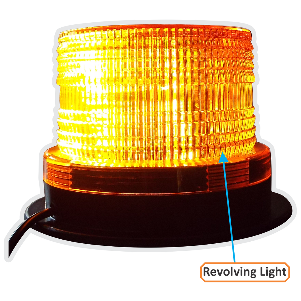 LED Strobe Light - Amber - 10-30V DC