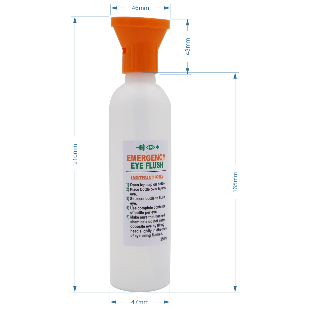 250ml Eye Wash Bottle c/w Eye Bath Top